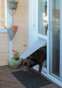 dog using sliding glass door insert
