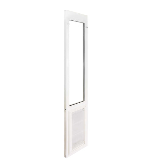 This sliding door doggie door in Size Large can accommodate pets as big as as Labrador Retriever.