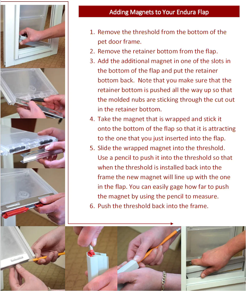 Additional Magnet Kit for Endura Flap Pet Doors