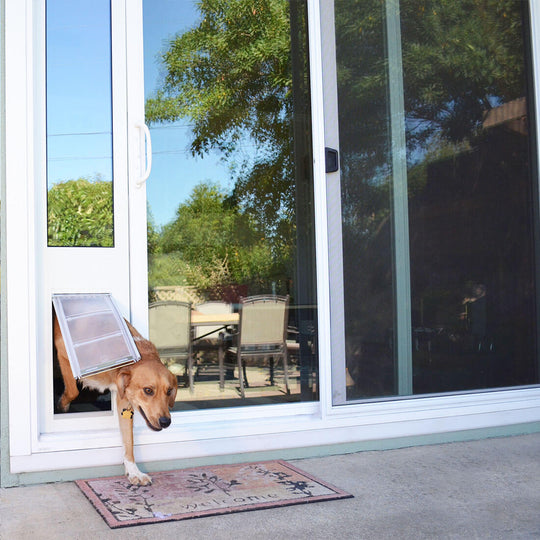 Hakuna Pets Patio Screen Door With Doggie Door Pet Door Hakuna
